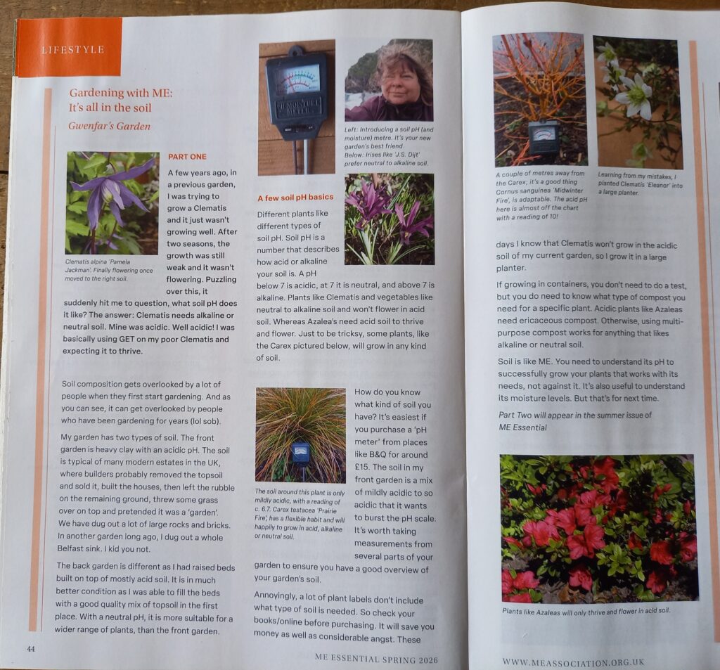 A photo of the printed copy of the article from the Spring 2026 issue of the ME Association magazine.